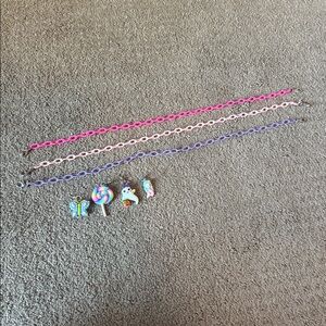 Colorful Chains with charms